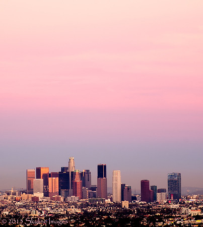 Downtown Los Angeles with Earth Shadow.