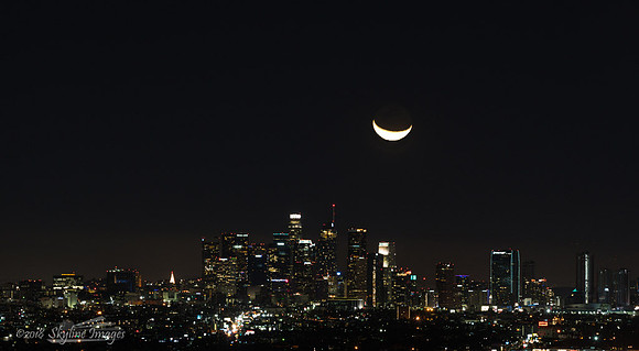 Moonrise over Los Angeles