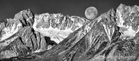 Moonset over the Sierra, Owens Valley, CA